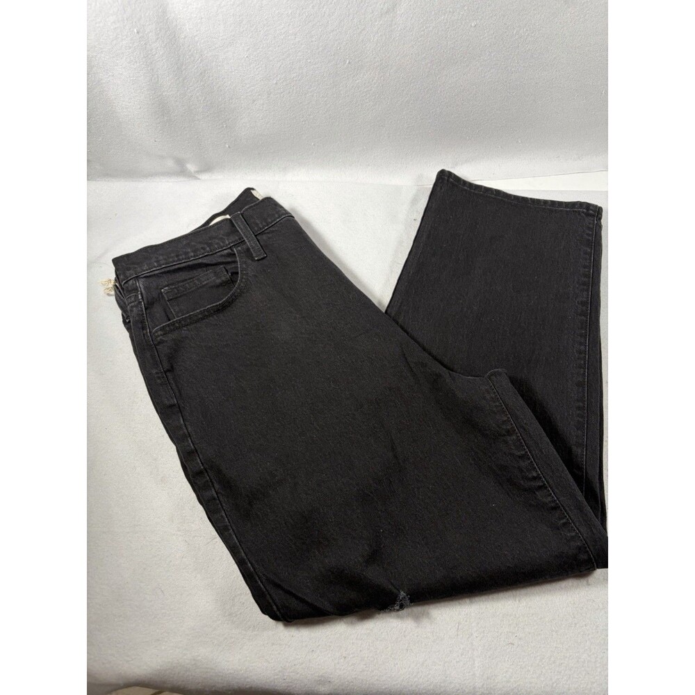 New Universal Thread Women's Straight Jeans Black Vintage Stretch Distressed